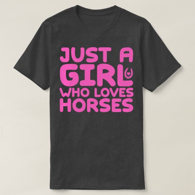 T-shirt Juste Une Fille Qui Aime Les Chevaux (Design devant)
