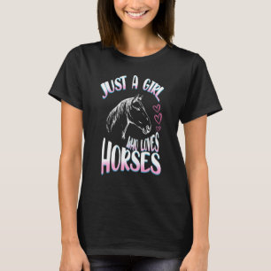 T-shirt Juste Une Fille Qui Aime Les Chevaux Cheval Équita