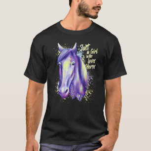 T-shirt Juste Une Fille Qui Aime Les Chevaux Cheval Fil
