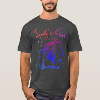 T-shirt Juste Une Fille Qui Aime Les Chevaux Cheval Lover 