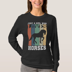 T-shirt Juste une fille qui aime les chevaux   Cheval Vint