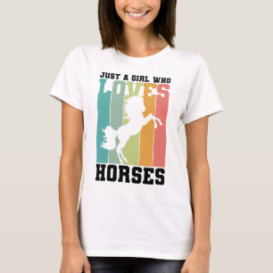 T-shirt Juste une fille qui aime les chevaux   Horse Girl