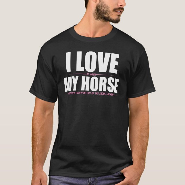 T-shirt Juste Une Fille Qui Aime Les Chevaux, L'Équestre D (Devant)