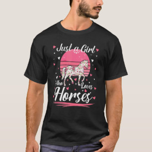 T-shirt Juste Une Fille Qui Aime Les Chevaux Pour Les Femm