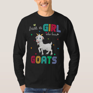 T-shirt Juste Une Fille Qui Aime Les Chèvres Graphique Chè