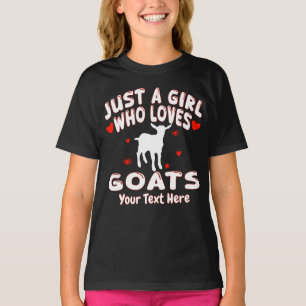 T-shirt Juste Une Fille Qui Aime Les Chèvres Personnalisé