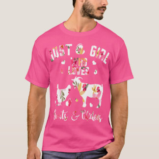 T-shirt Juste Une Fille Qui Aime Les Chèvres Poulets