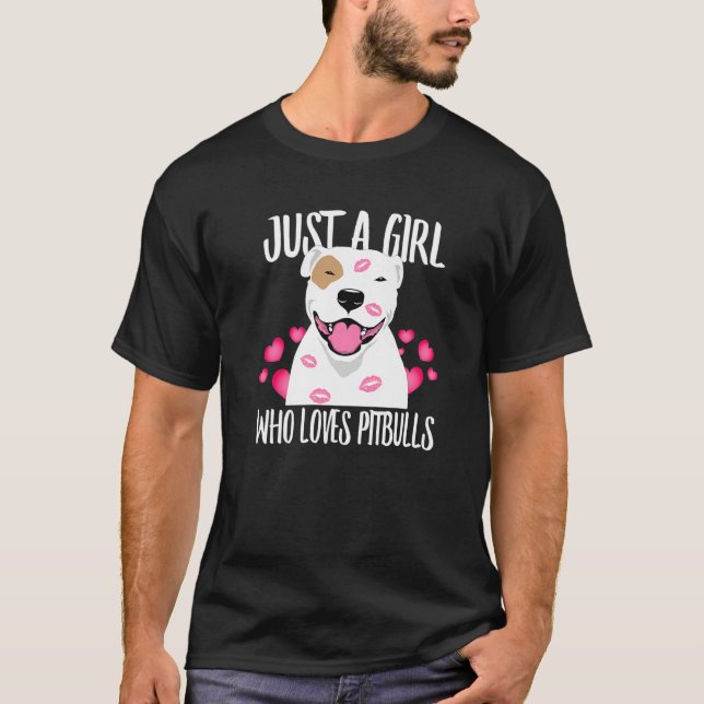 T-shirt Juste Une Fille Qui Aime Les Chiens-Chiens Aimer-R (Devant)