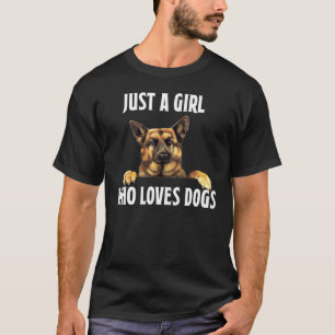 T-shirt Juste Une Fille Qui Aime Les Chiens Doggie Maman