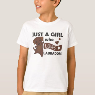 T-shirt Juste Une Fille Qui Aime Les Chiens Du Labrador An