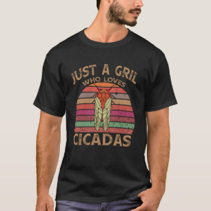 T-shirt Juste une fille qui aime les cicadas Entomologues