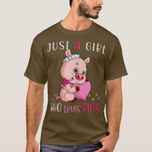 T-shirt Juste une fille qui aime les cochons3583