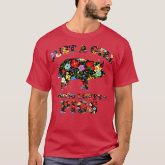 T-shirt Juste une fille qui aime les cochons 2