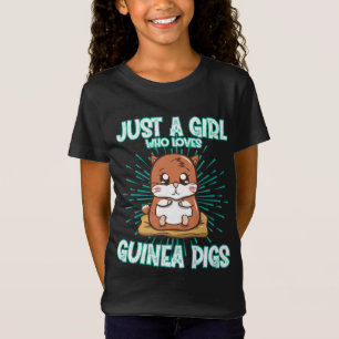 T-Shirt Juste Une Fille Qui Aime Les Cochons De Guinée