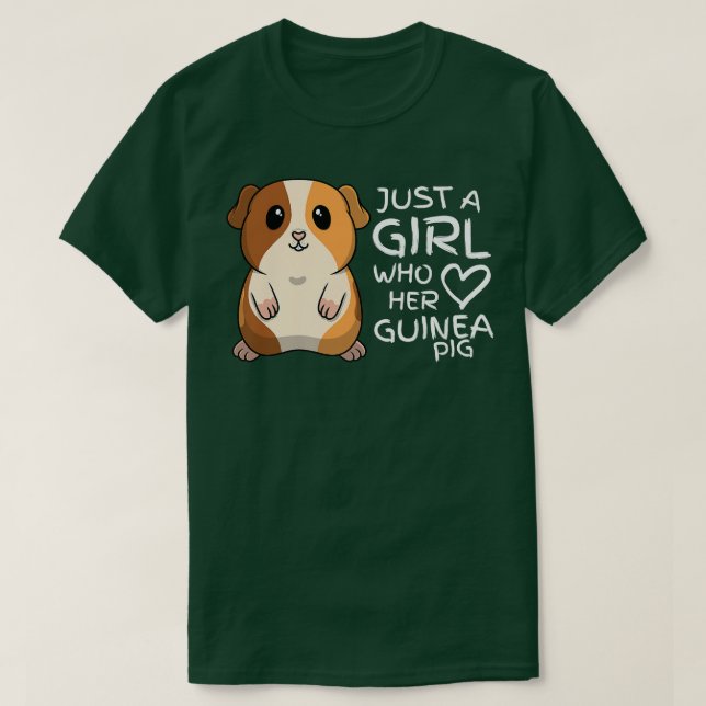 T-shirt Juste une fille qui aime les cochons de Guinée853 (Design devant)