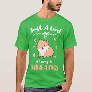 T-shirt Juste une fille qui aime les cochons de Guinée855