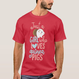 T-shirt Juste une fille qui aime les cochons de Guinée859