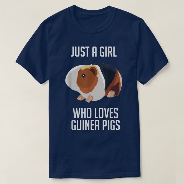 T-shirt Juste une fille qui aime les cochons de Guinée868 (Design devant)