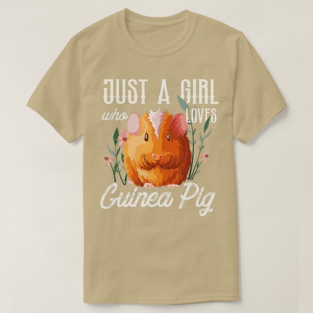 T-shirt Juste une fille qui aime les cochons de Guinée - 1 (Design devant)