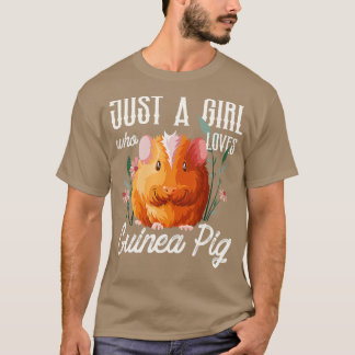 T-shirt Juste une fille qui aime les cochons de Guinée - 1
