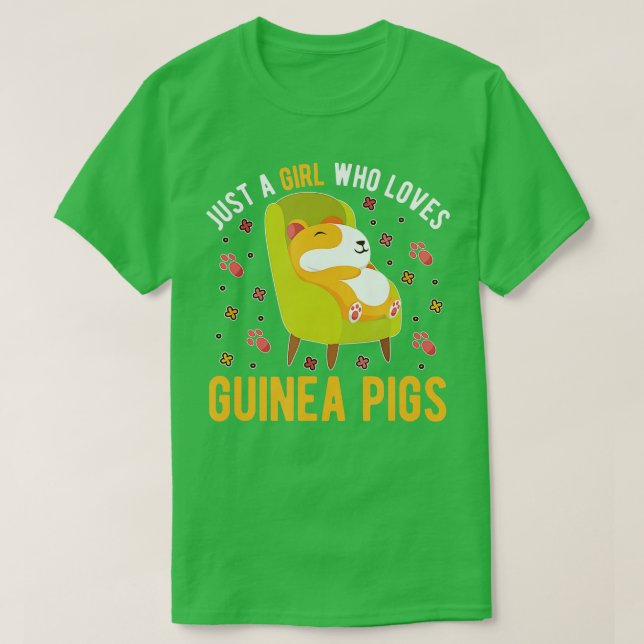 T-shirt Juste une fille qui aime les cochons de Guinée - 1 (Design devant)