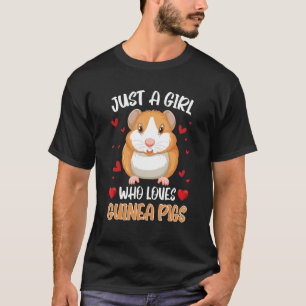 T-shirt Juste Une Fille Qui Aime Les Cochons De Guinée Cav