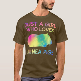 T-shirt Juste Une Fille Qui Aime Les Cochons De Guinée Drô