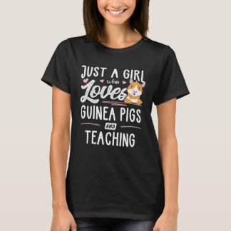 T-shirt Juste Une Fille Qui Aime Les Cochons De Guinée Et