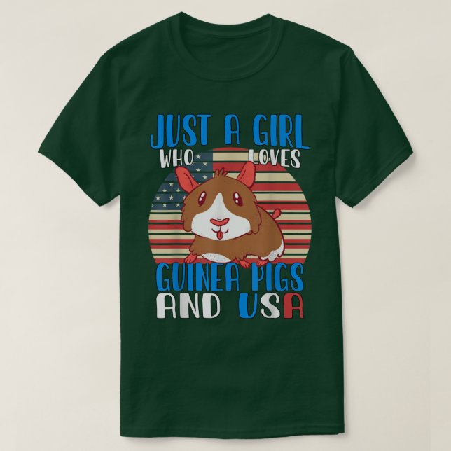 T-shirt Juste Une Fille Qui Aime Les Cochons De Guinée Et  (Design devant)