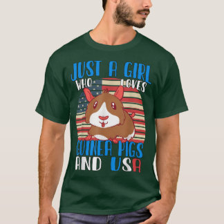 T-shirt Juste Une Fille Qui Aime Les Cochons De Guinée Et 