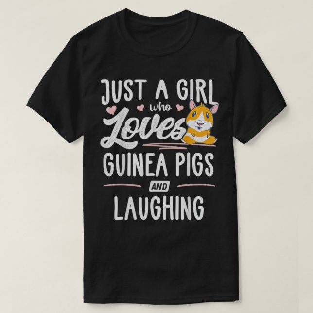 T-shirt Juste Une Fille Qui Aime Les Cochons De Guinée Et  (Design devant)