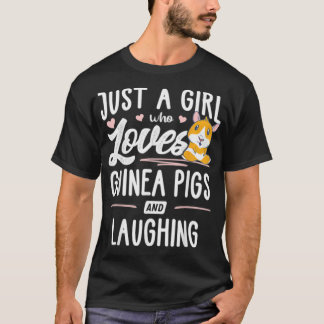 T-shirt Juste Une Fille Qui Aime Les Cochons De Guinée Et