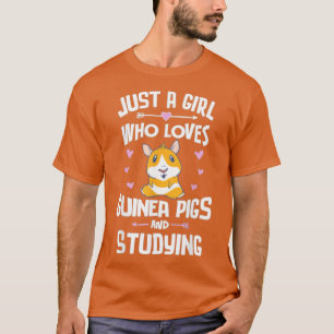 T-shirt Juste Une Fille Qui Aime Les Cochons De Guinée Et
