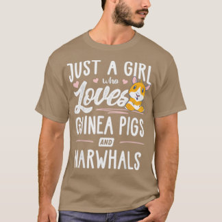 T-shirt Juste Une Fille Qui Aime Les Cochons De Guinée Et