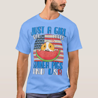 T-shirt Juste Une Fille Qui Aime Les Cochons De Guinée Et 