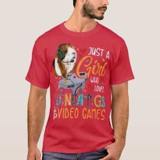 T-shirt Juste Une Fille Qui Aime Les Cochons De Guinée Et 