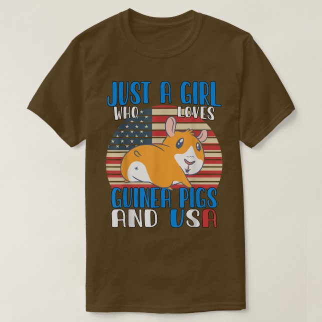 T-shirt Juste Une Fille Qui Aime Les Cochons De Guinée Et  (Design devant)