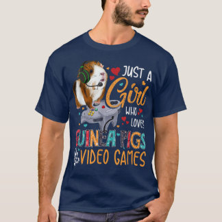 T-shirt Juste Une Fille Qui Aime Les Cochons De Guinée Et 