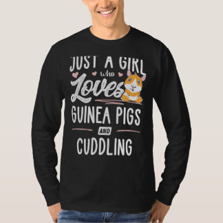 T-shirt Juste Une Fille Qui Aime Les Cochons De Guinée Et 