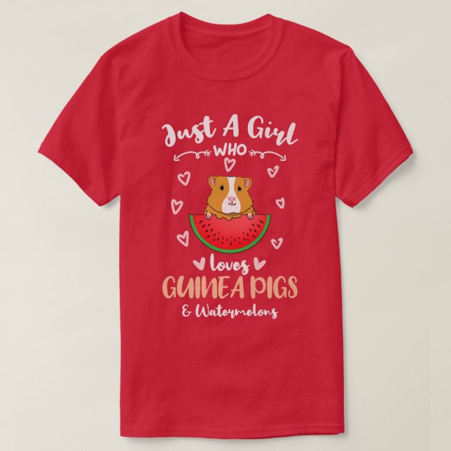 T-shirt Juste Une Fille Qui Aime Les Cochons De Guinée Et  (Design devant)