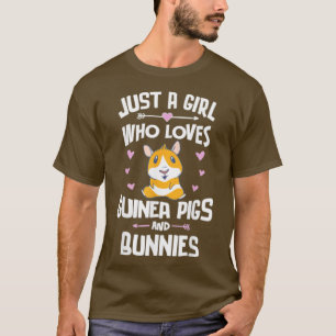 T-shirt Juste Une Fille Qui Aime Les Cochons De Guinée Et 