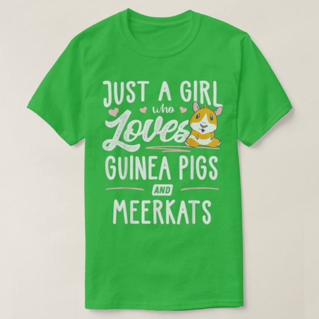 T-shirt Juste Une Fille Qui Aime Les Cochons De Guinée Et  (Design devant)