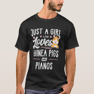 T-shirt Juste Une Fille Qui Aime Les Cochons De Guinée Et 