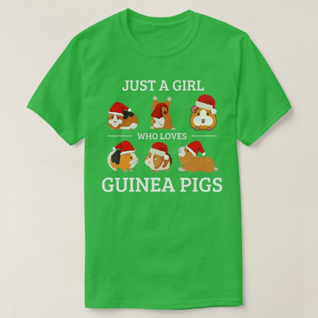 T-shirt Juste Une Fille Qui Aime Les Cochons De Guinée Mig (Design devant)