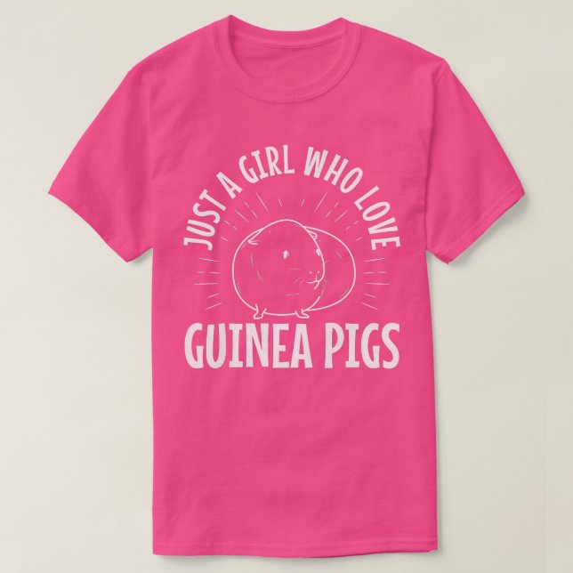 T-shirt Juste une fille qui aime les cochons de Guinée Pre (Design devant)