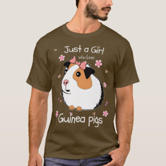 T-shirt Juste une fille qui aime les cochons de Guinée Vêt