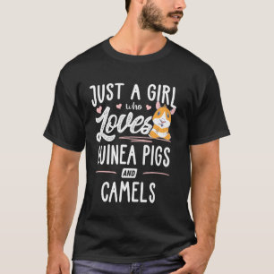 T-shirt Juste Une Fille Qui Aime Les Cochons Et Les Camels