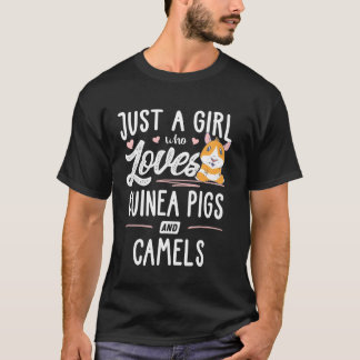 T-shirt Juste Une Fille Qui Aime Les Cochons Et Les Camels
