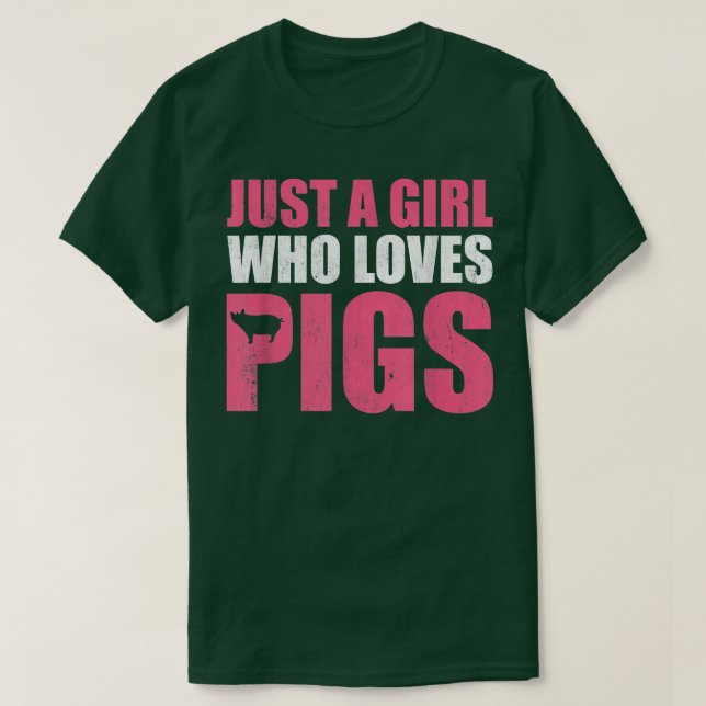 T-shirt Juste Une Fille Qui Aime Les Cochons, Les Femmes A (Design devant)