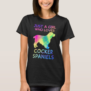 T-shirt Juste Une Fille Qui Aime Les Cocker Spaniels Drôle